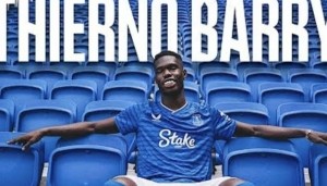 官方：埃弗顿从黄潜签下22岁前锋巴里，据悉费用3500万欧+浮动